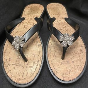 Sandals-Gem Flower,‎ Plastic bottom/Strap-Size: 10